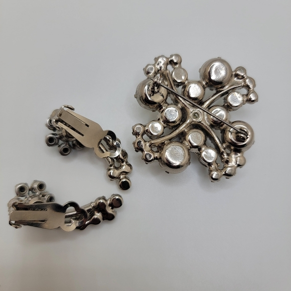 Vintage D&E Juliana Demi Parure Brooch and Earrings RARE - Picture 5 of 9